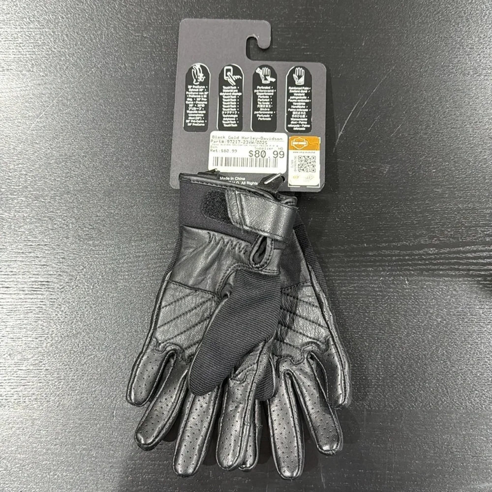 Harley-Davidson Women's Navigator Mixed Media Full-Finger Gloves - XS